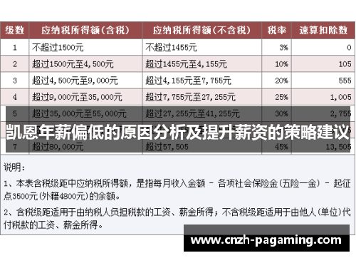 凯恩年薪偏低的原因分析及提升薪资的策略建议 凯恩年薪偏低的原因分析及提升薪资的策略建议