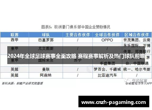 2024年全球足球赛事全面攻略 赛程赛事解析及热门球队前瞻